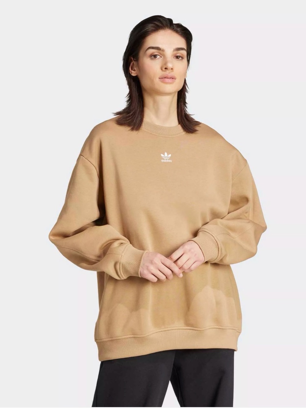 NWT adidas Originals Women's Essentials Fleece Long Oversized Crew Sweatshirt